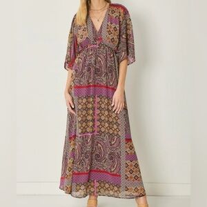 Beautiful paisley designed Maxi dress